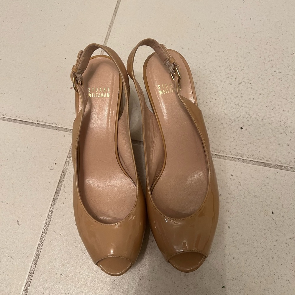 Shoes. Wedges. Stuart Weitzman. Made in Spain. Size 10.Runs small. Wedge 4 in.